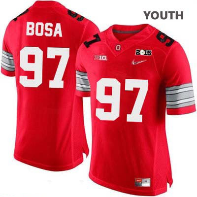 Ohio State Buckeyes Youth Joey Bosa #97 Red Authentic Nike Diamond Quest 2015 Patch College NCAA Stitched Football Jersey ZL19M02PW